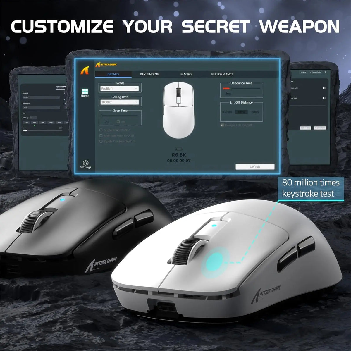 Attack Shark R6 Wireless Gaming Mouse
