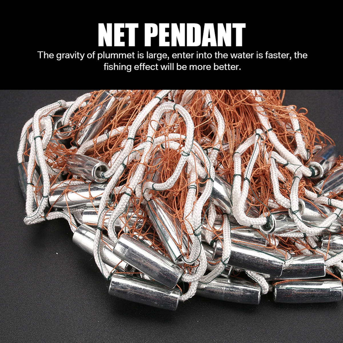 Easy Throw Hand Cast Fishing Net With Nylon Line