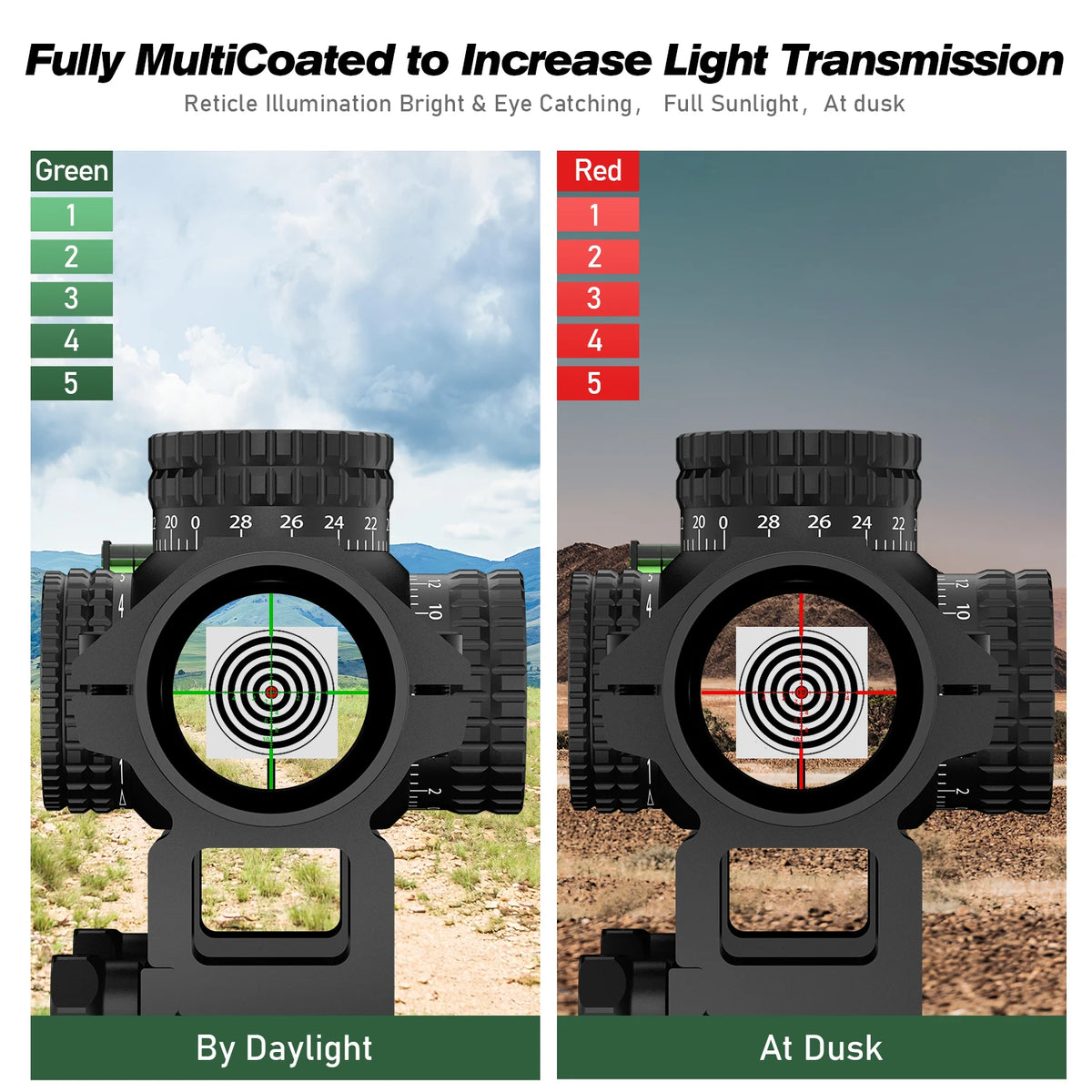 Bestsight 1-5X24 Illuminated Hunting Rifle Scope