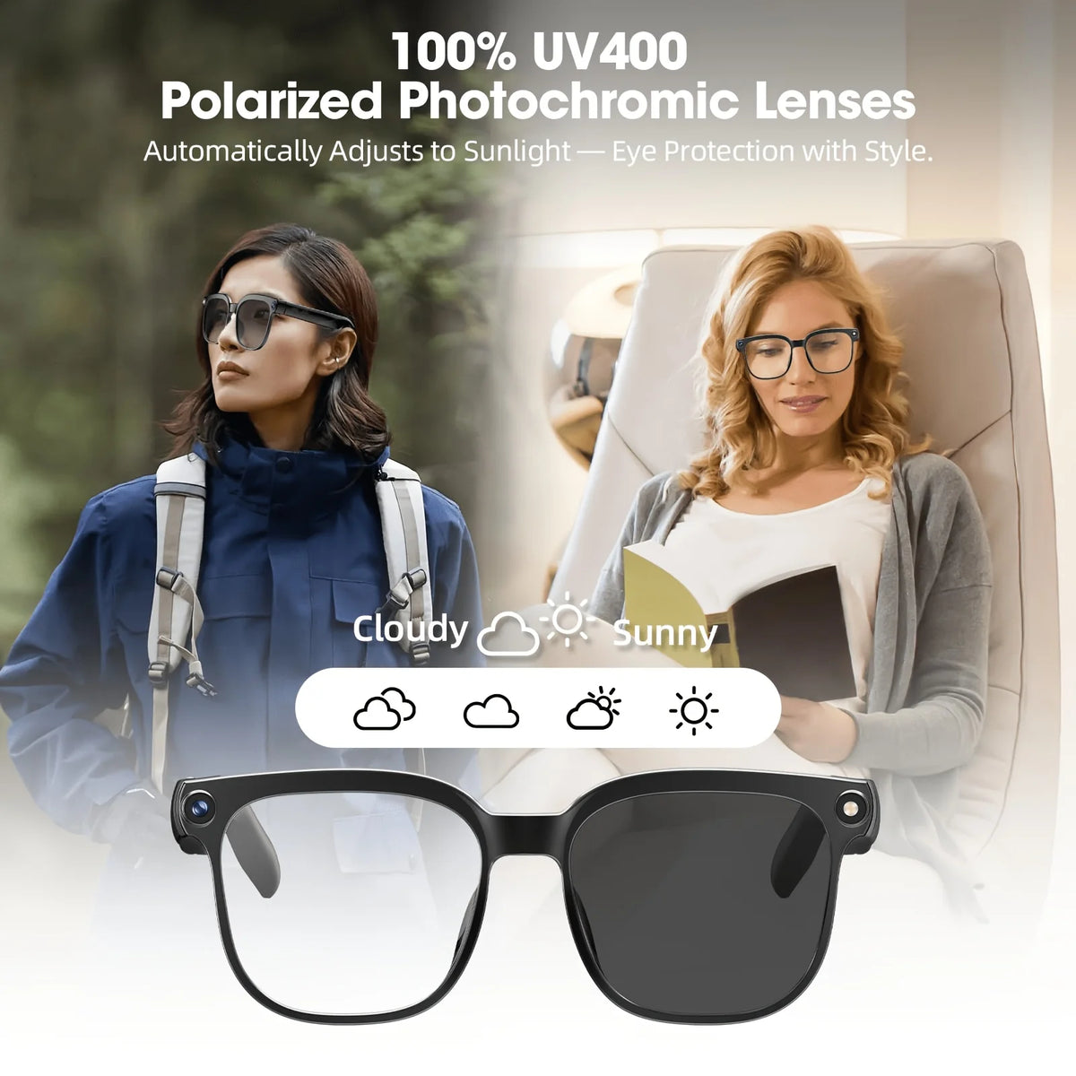 Smart Video Recording Glasses With Bluetooth Calling