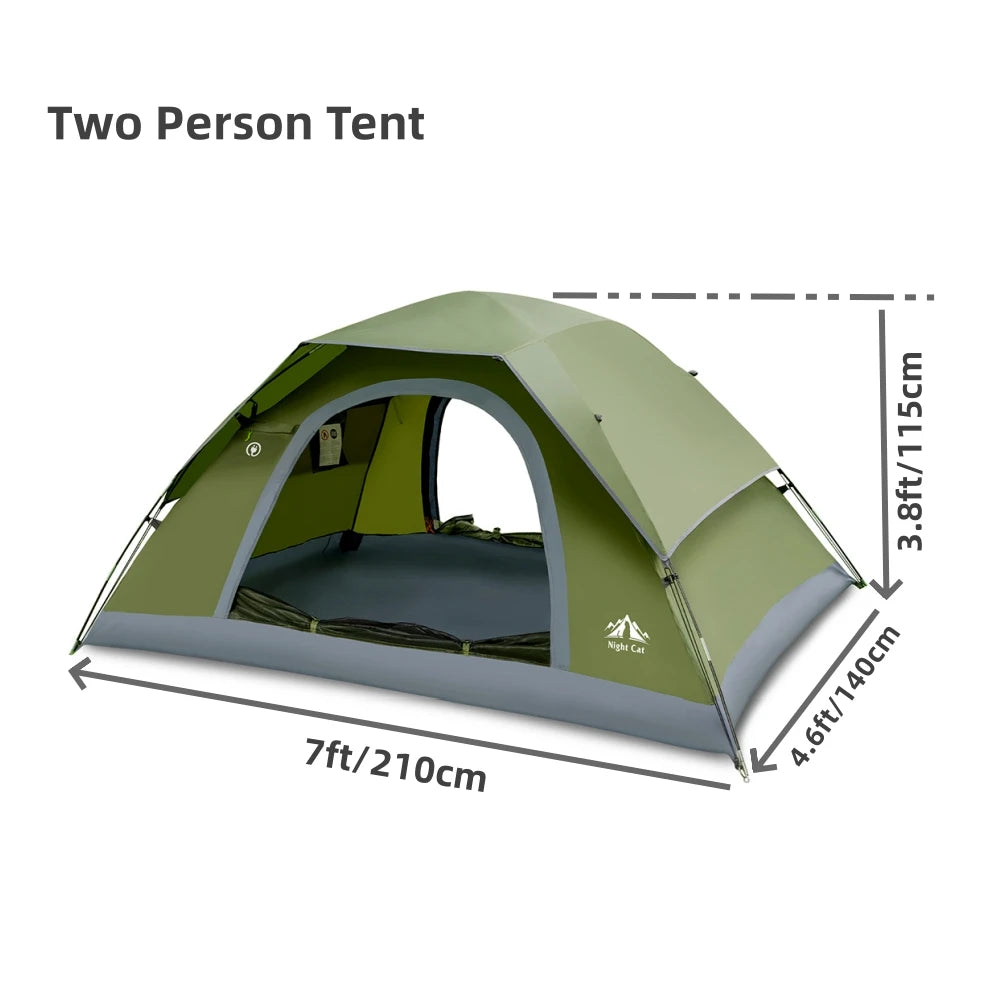 Night Cat Waterproof Double Layer Camping Tent