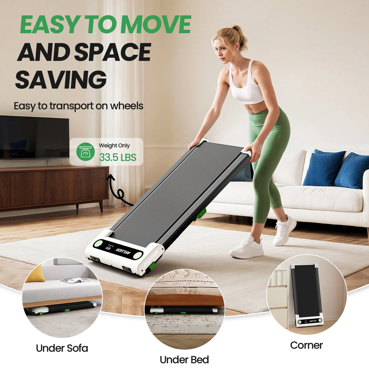 Akluer Under Desk Walking Treadmill With Incline