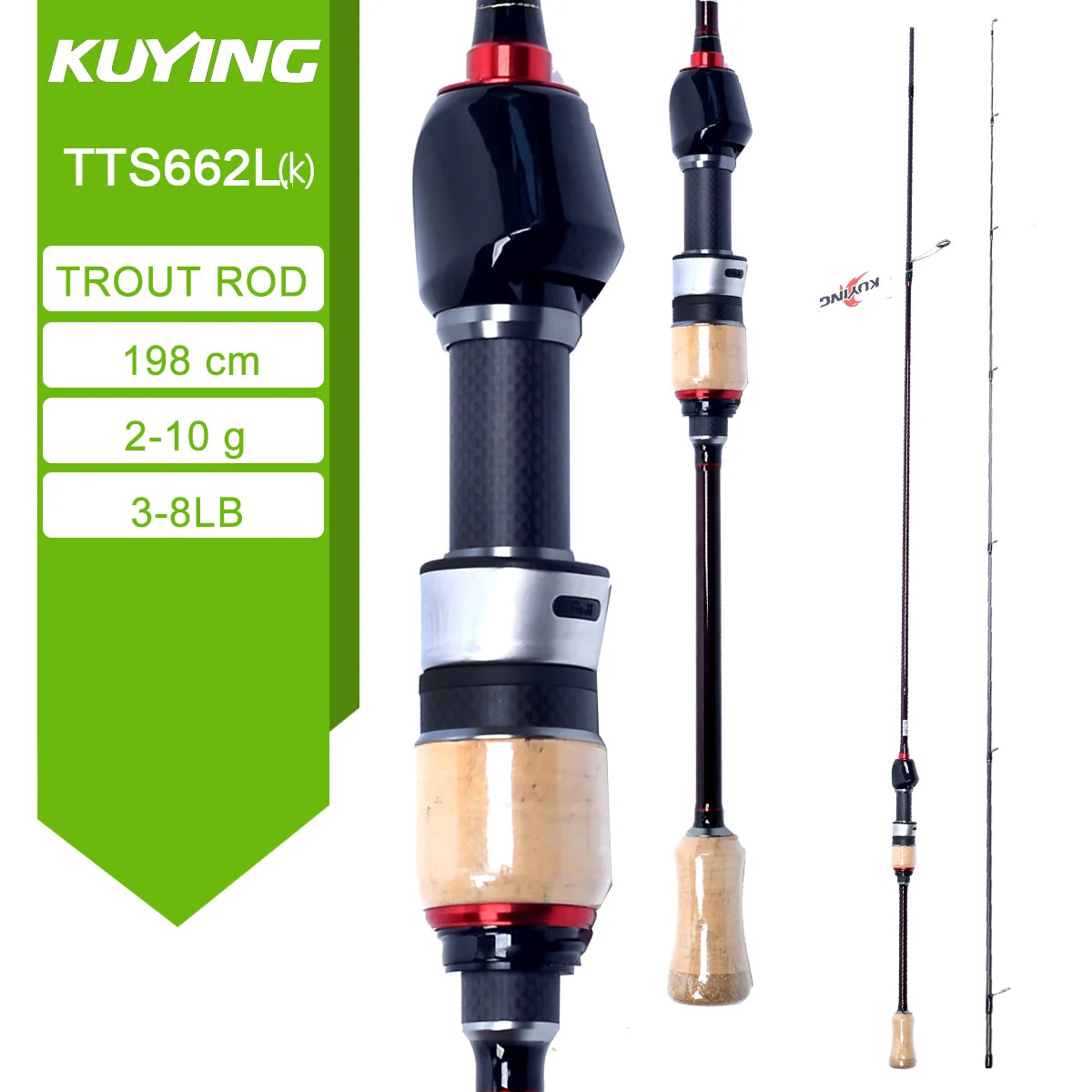 Kuying Teton Carbon Spinning Fishing Rod