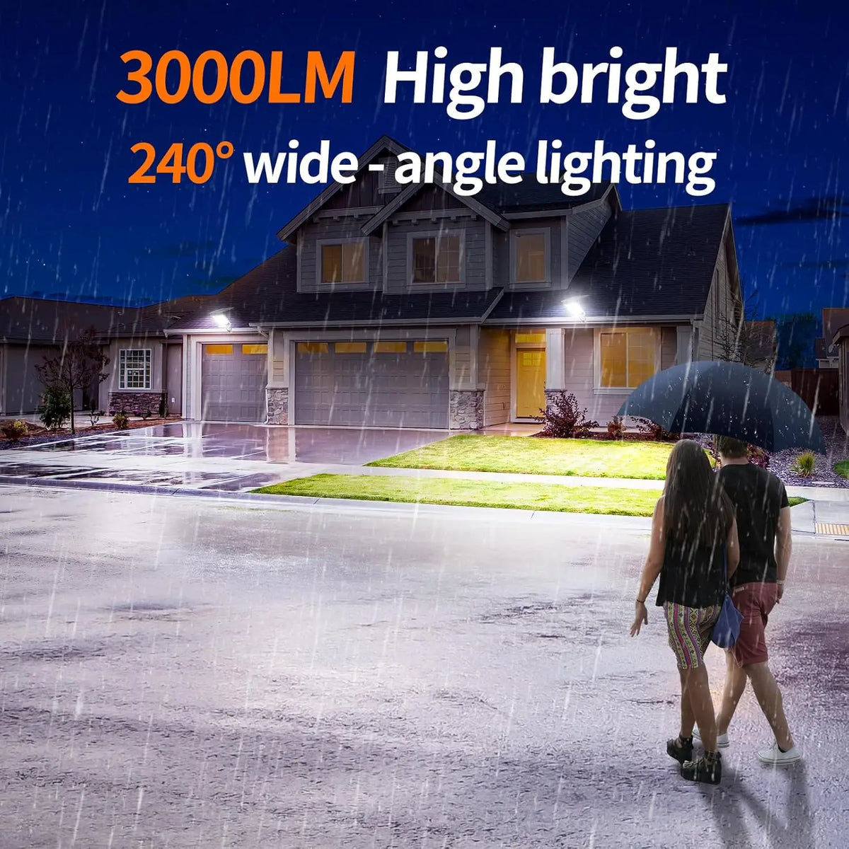 Intelamp Solar Street Light With Dual Motion Sensor