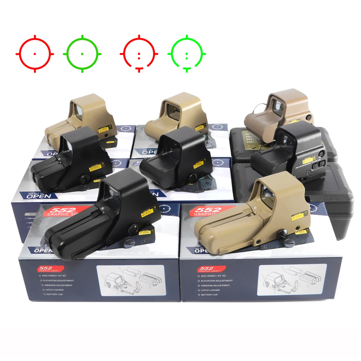 Bestsight Holographic Red Green Dot Reflex Sight