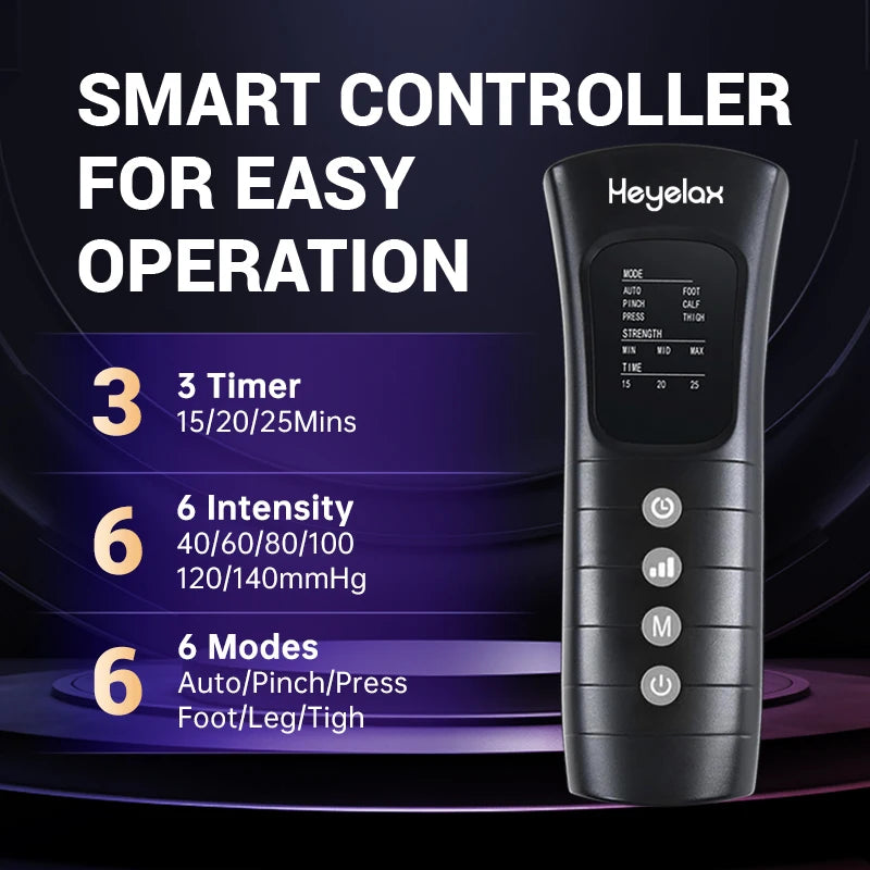 Heyelax 6 Mode Full Leg Air Compression Massager