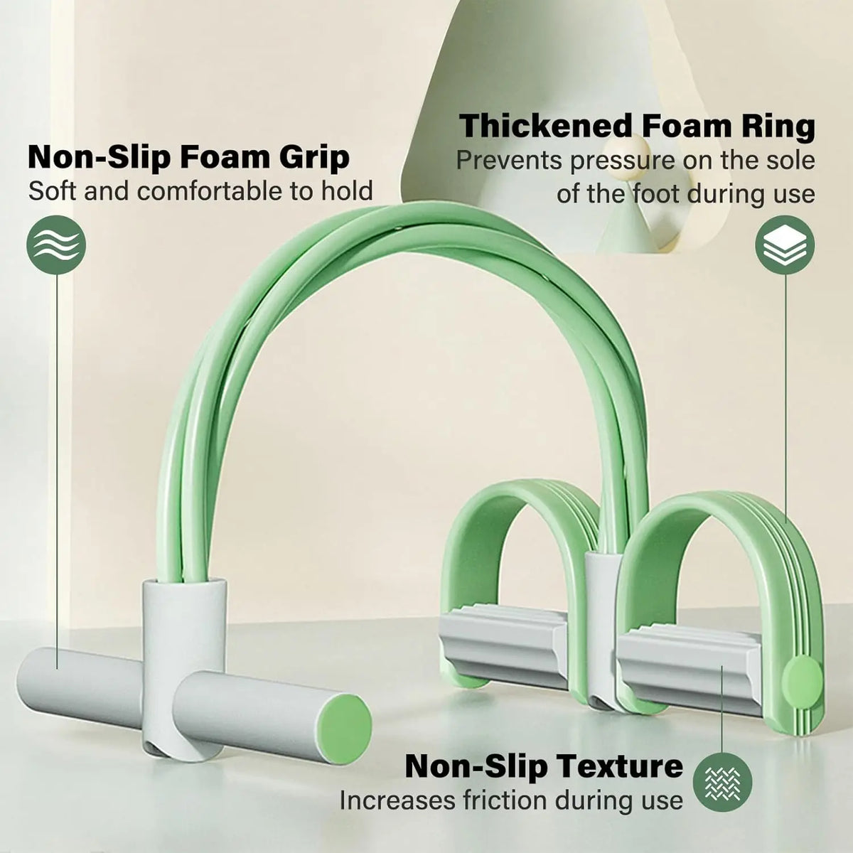 Natural Rubber Pedal Resistance Bands With Handles