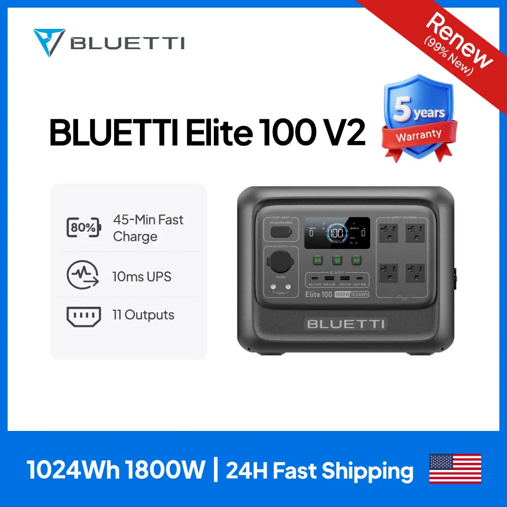 Bluetti Elite 100 V2 Portable Power Station 1800W