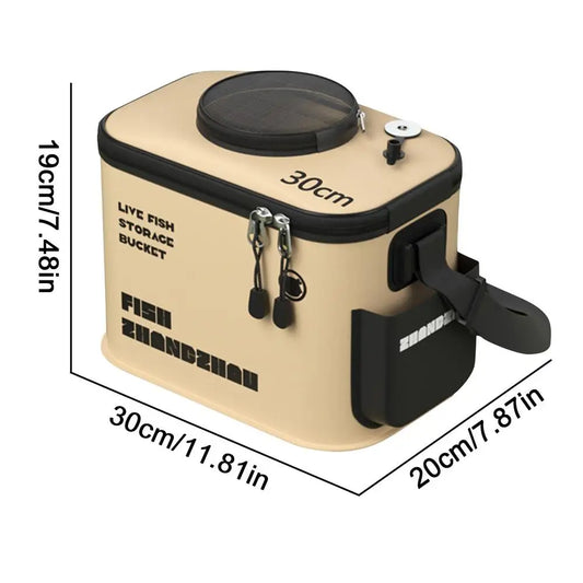 Folding EVA Live Fish Bucket Portable Water Tank