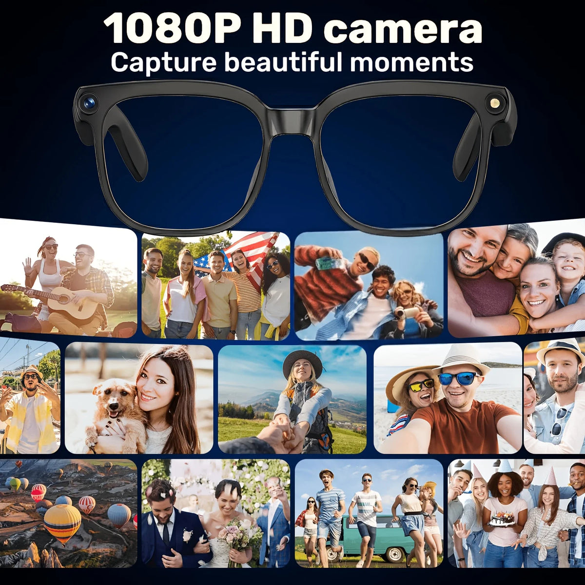Smart Video Recording Glasses With Bluetooth Calling