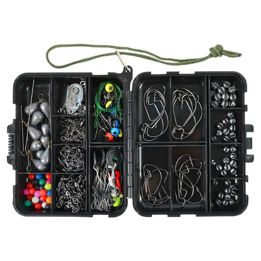 Fishing Tackle Box Set With Lures And Hooks