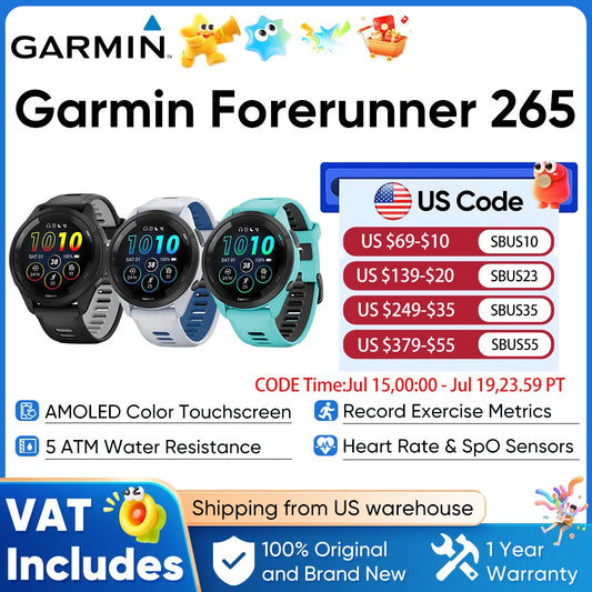 Garmin Forerunner 265 Gps Smartwatch Amoled Display