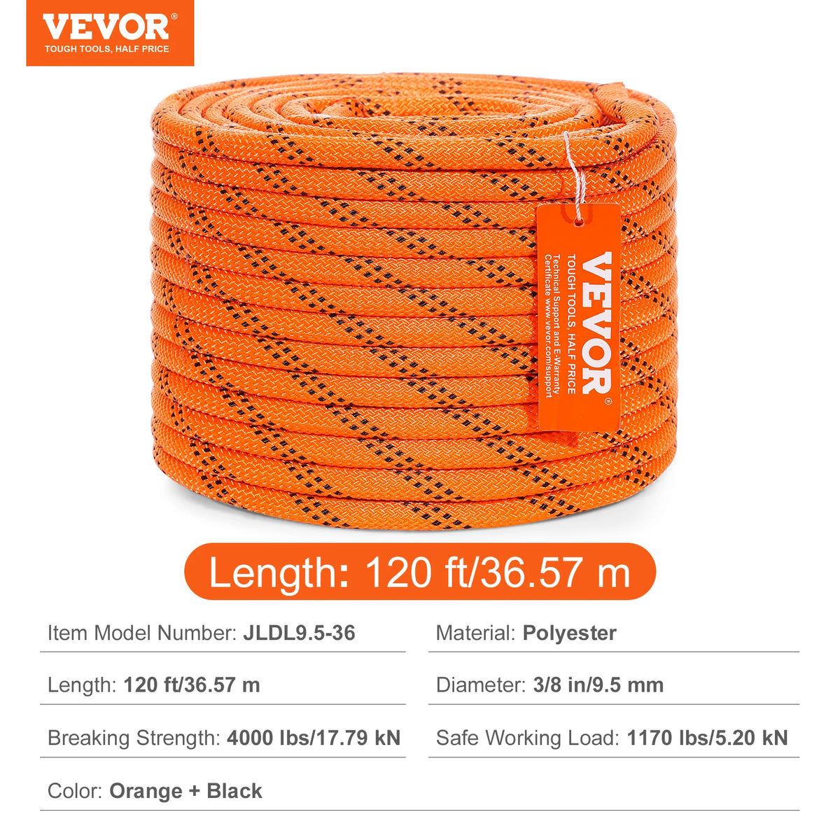 SucceBuy Dual-Weave Polyester Cord For Multi Use Rope