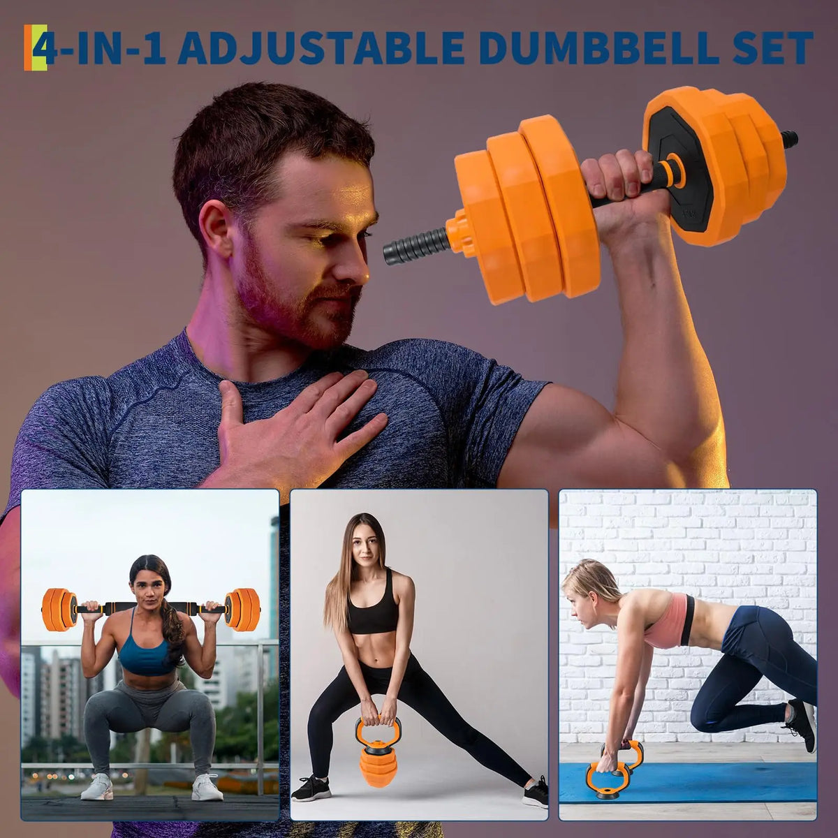 Versatile Adjustable Dumbbells Set For Home Fitness