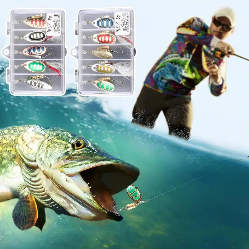 Metal Spinnerbait Fishing Lure Kit For Bass And Trout