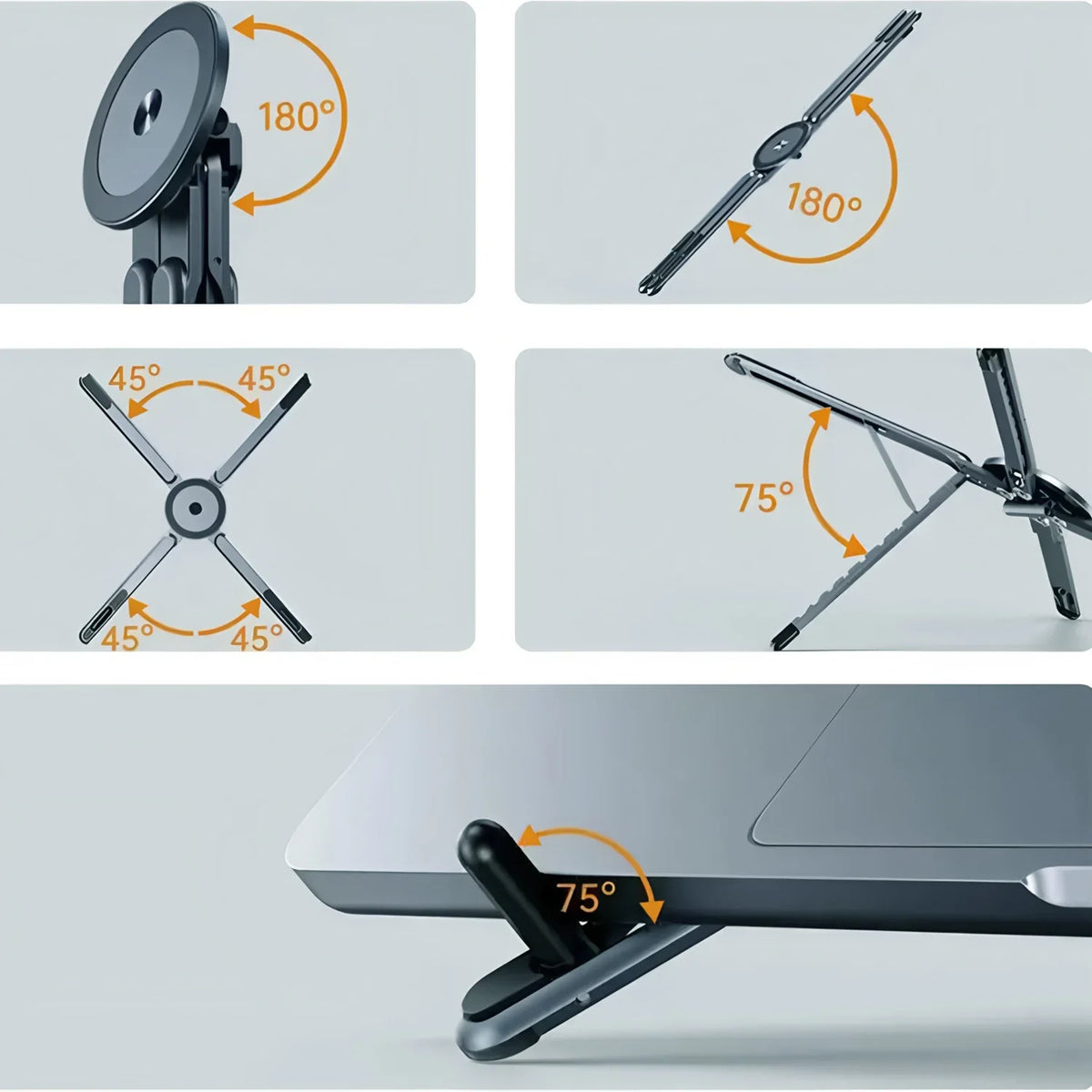 Magnetic Phone Holder Selfie Stick Foldable Tripod Stand