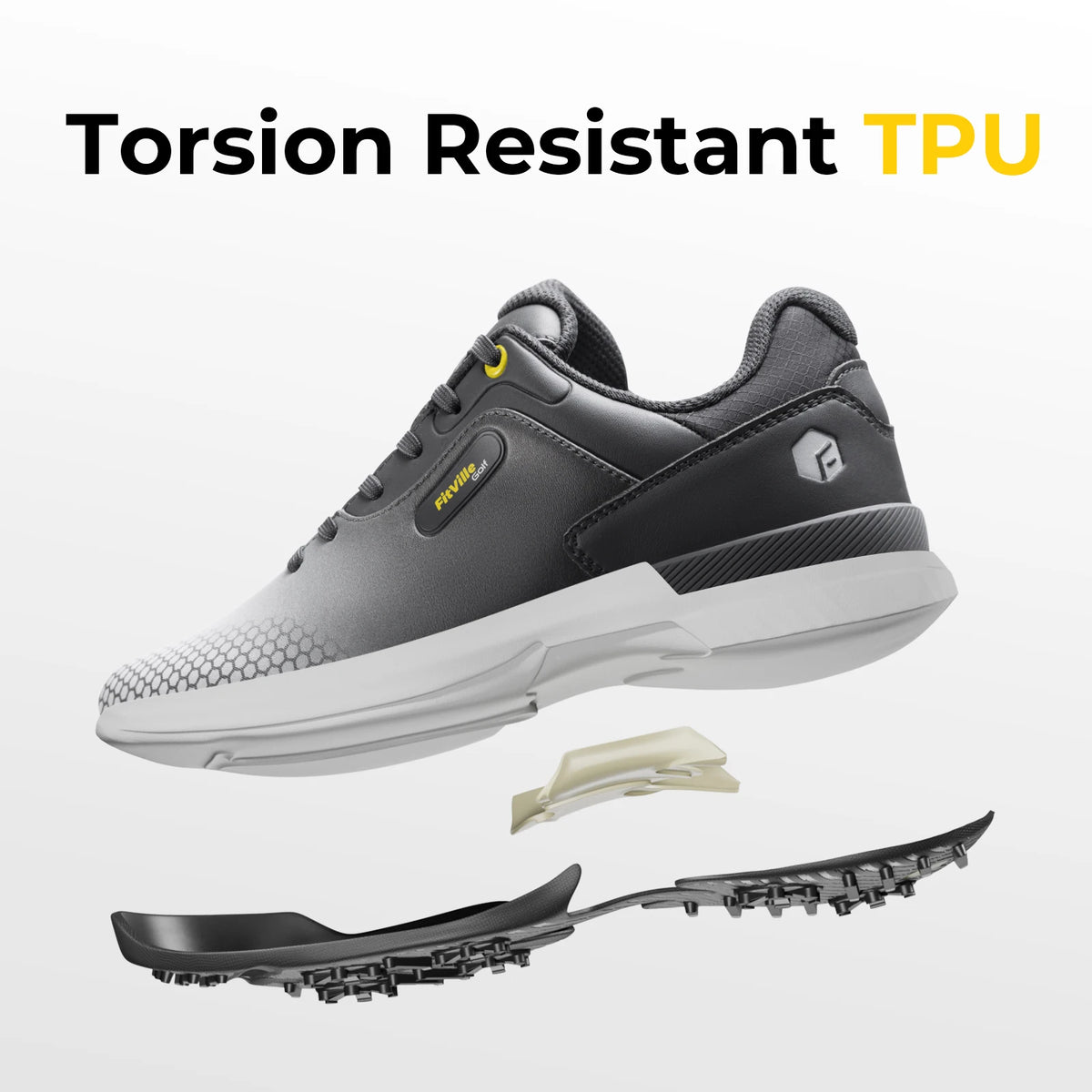 FitVille Men's Comfortable Non Slip Golf Shoes