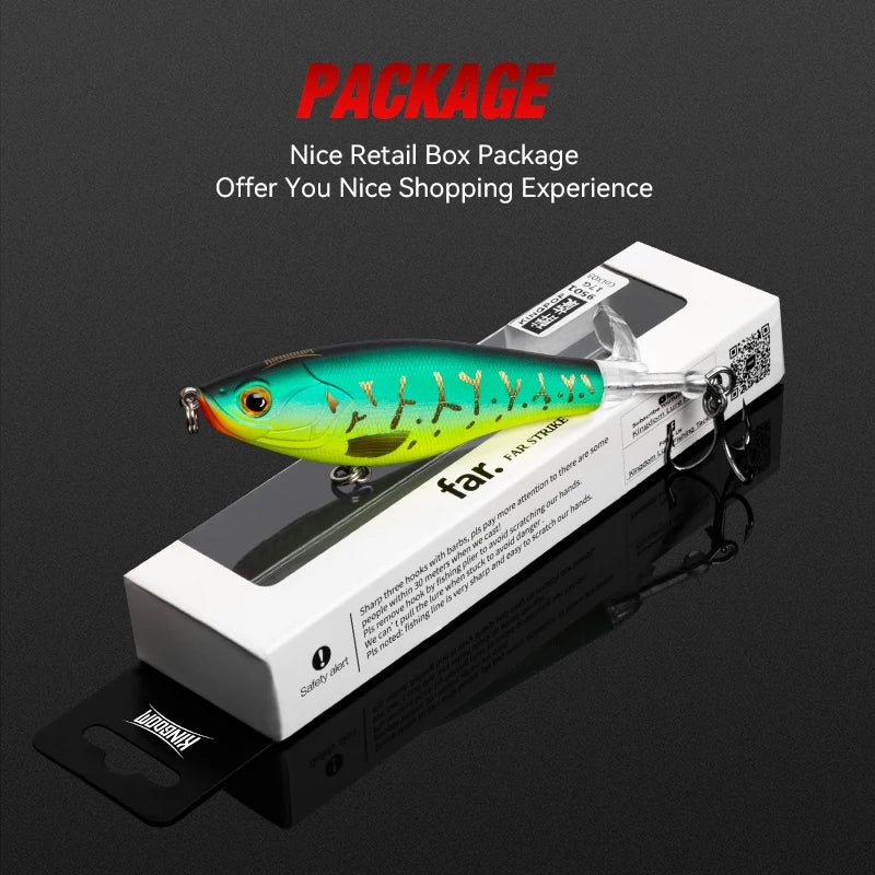 Kingdom 3Pcs Floating Fishing Lures With Rotating Tail