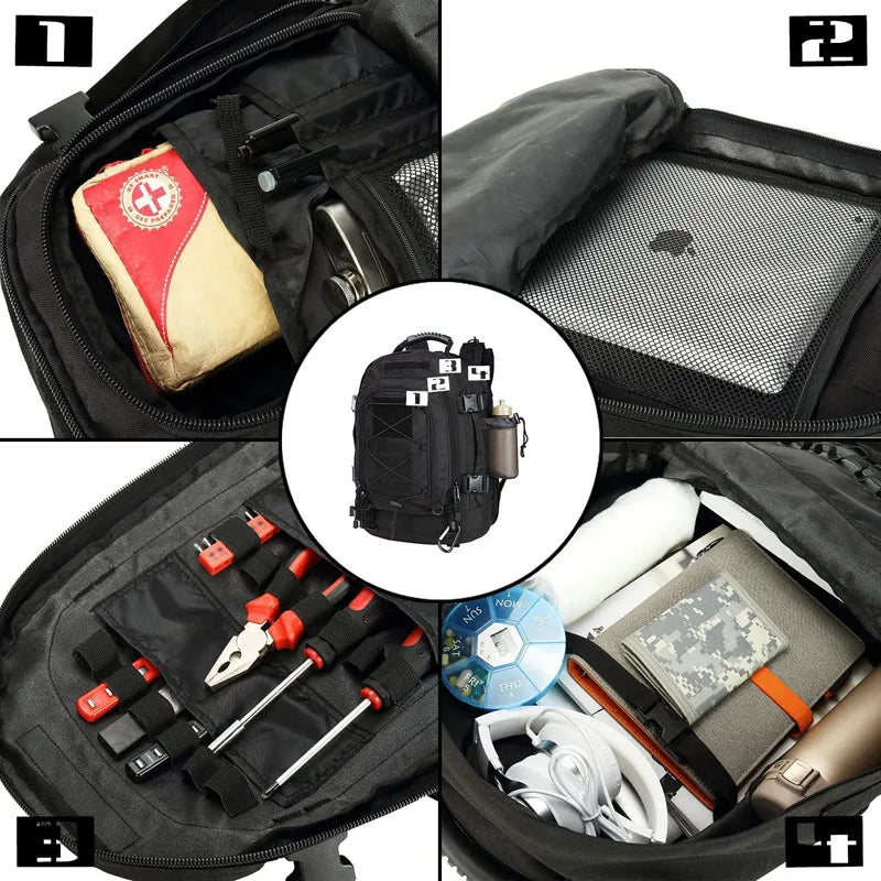 LQARMY 60L Military Tactical Backpack For Hiking