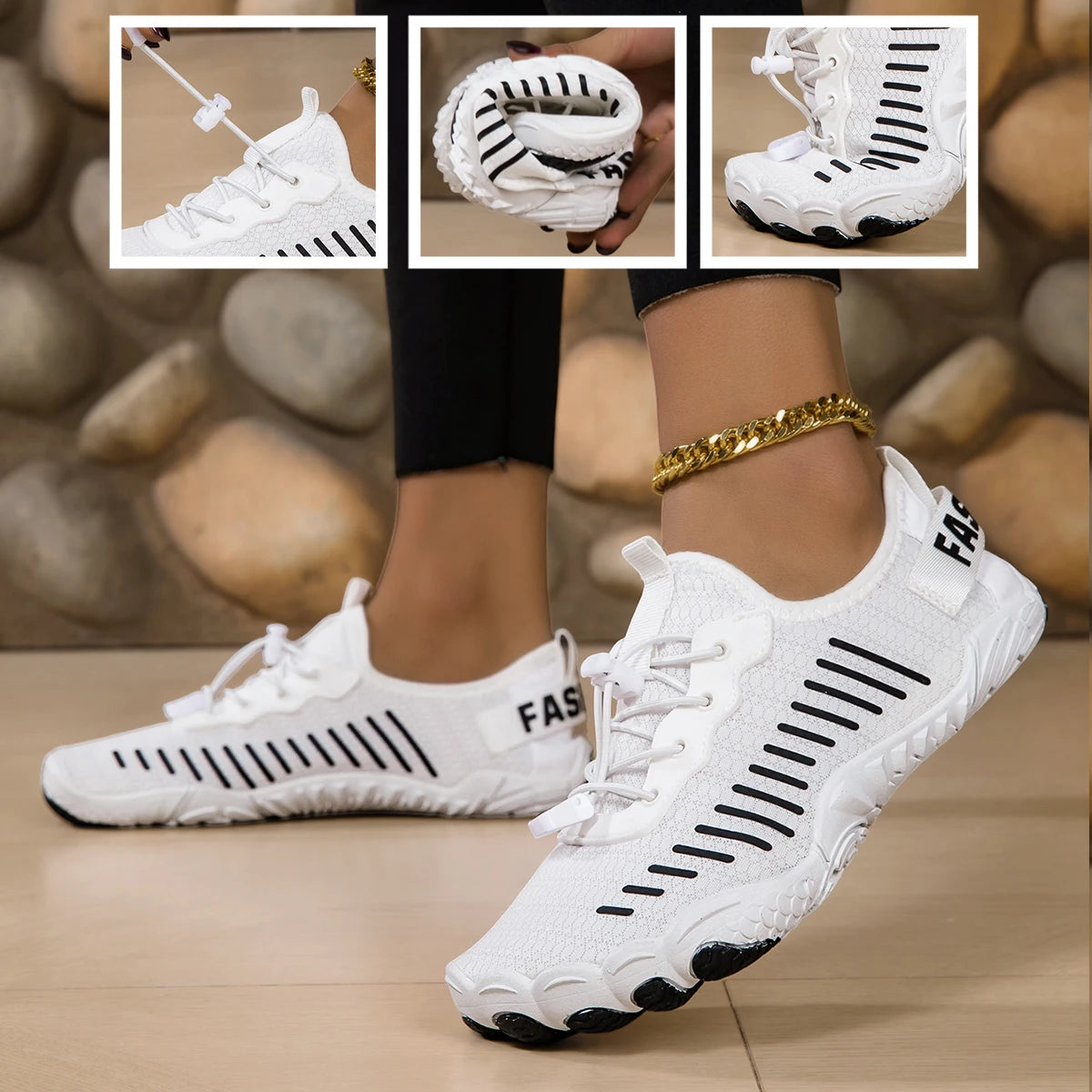Quick Dry Barefoot Water Shoes With Breathable Mesh Grip