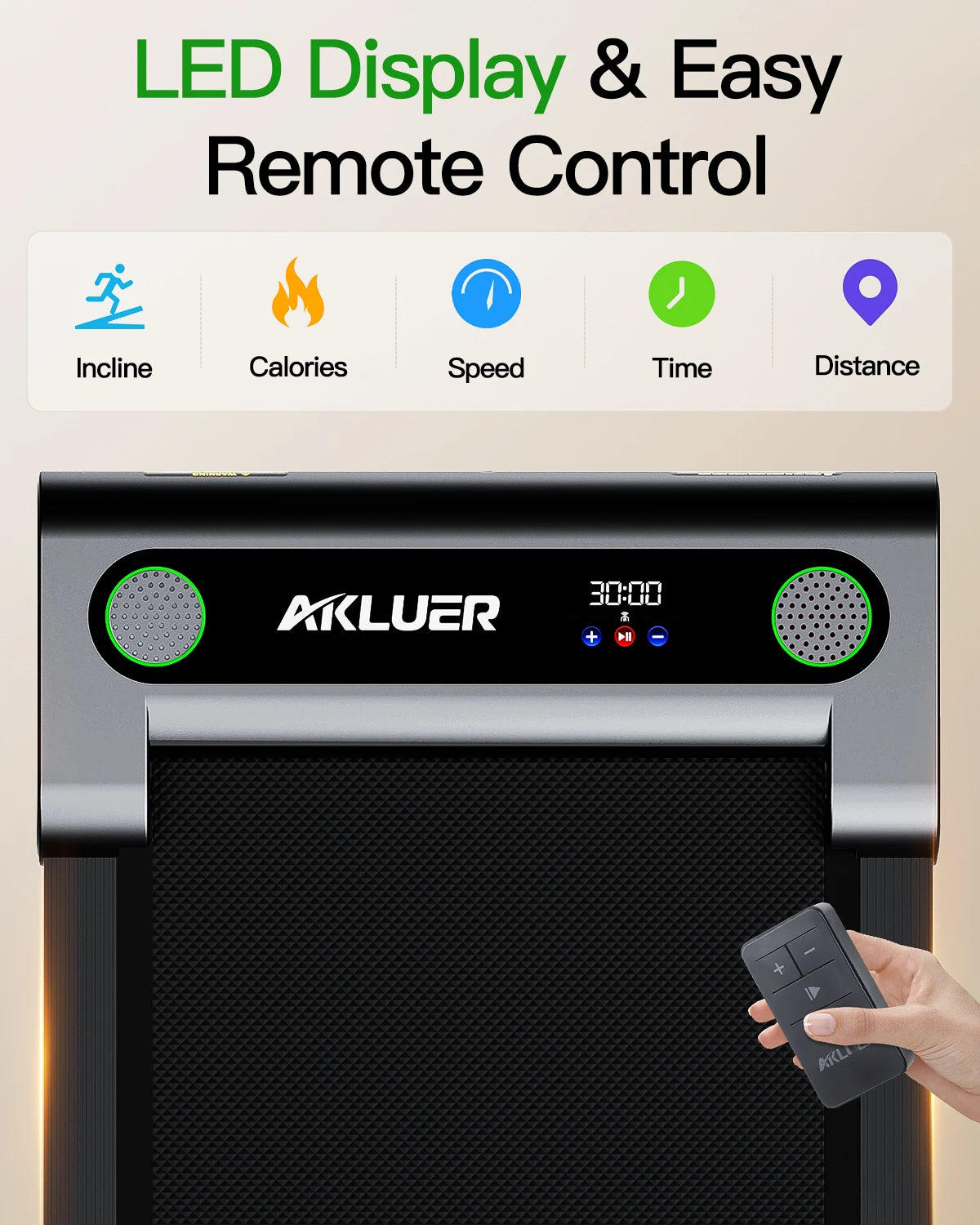 AKLUER Compact Under Desk Walking Pad Treadmill