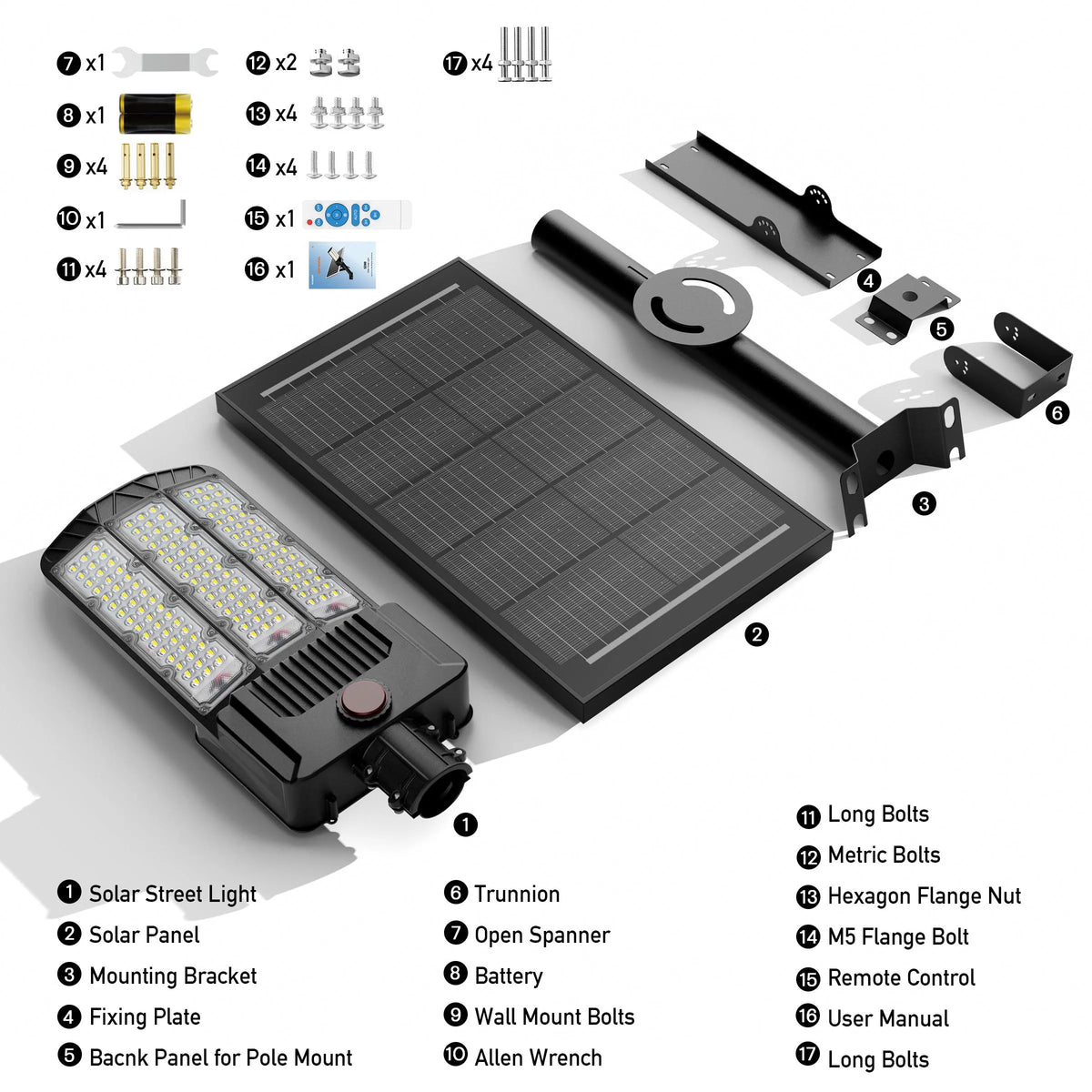 Solar Outdoor Area Lights With Motion Sensor And LED