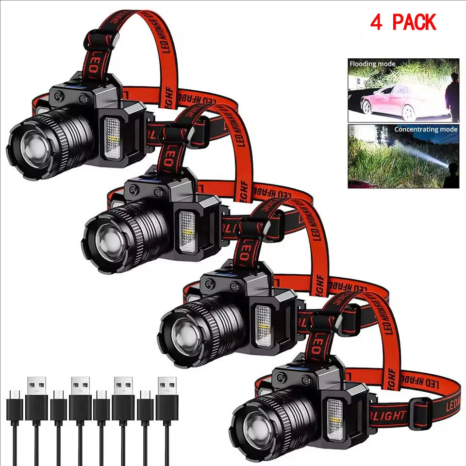 Rechargeable LED Sensor Headlamp for Camping Searchlight