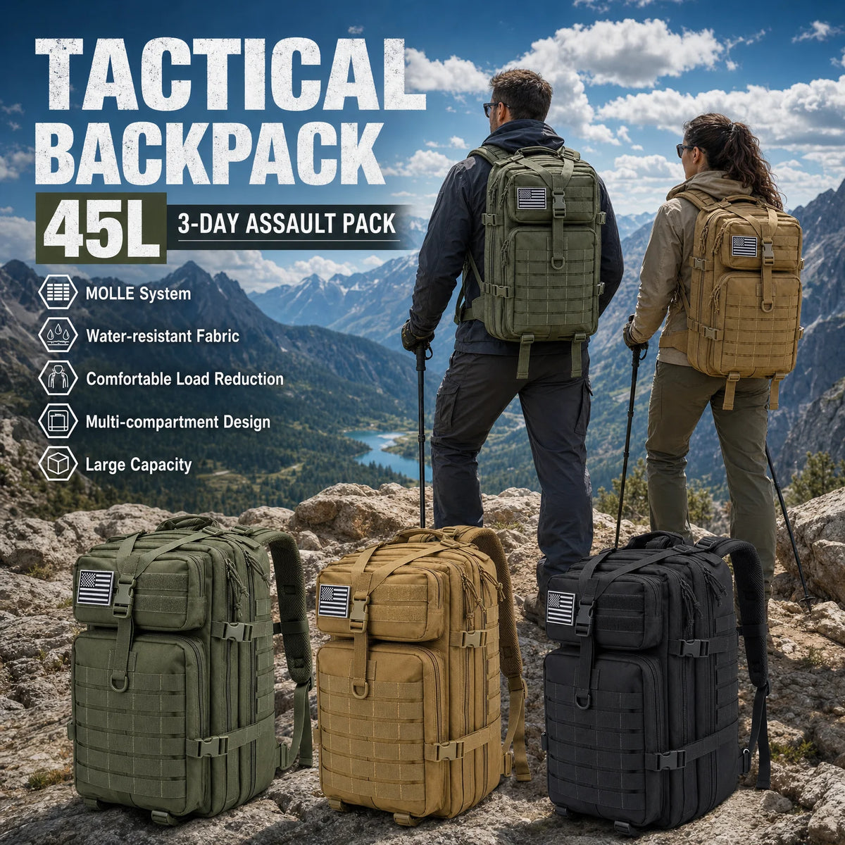 Refire Gear Tactical Hiking Backpack For Outdoor Adventure