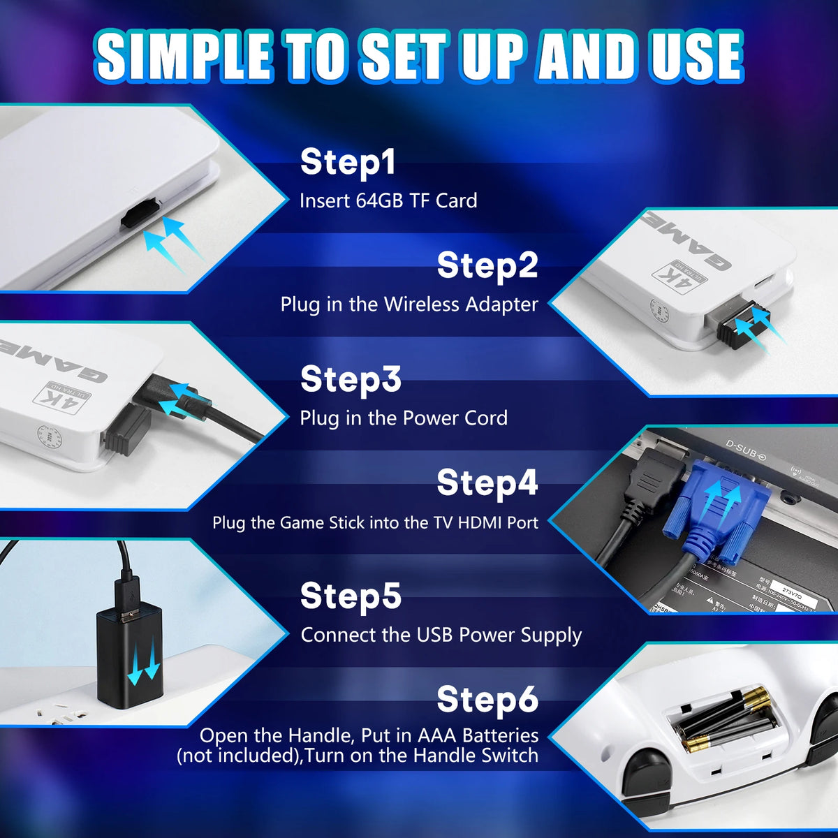 AISLPC Retro Gaming Console Stick With Controllers