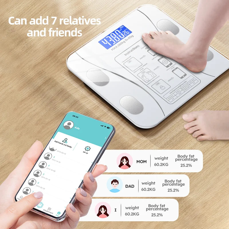 Smart Wireless Digital Body Fat Scale