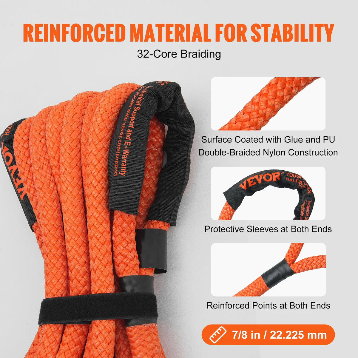 SucceBuy 20 Inch Nylon Offroad Recovery Tow Strap