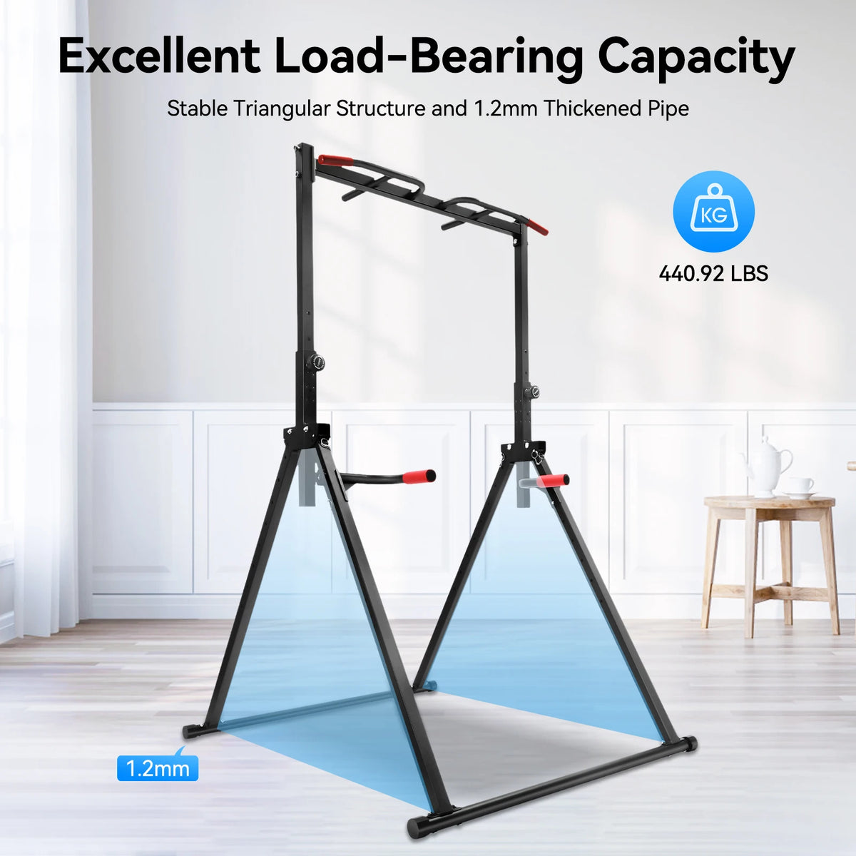 Adjustable Foldable Pull Up Bar Home Gym Station