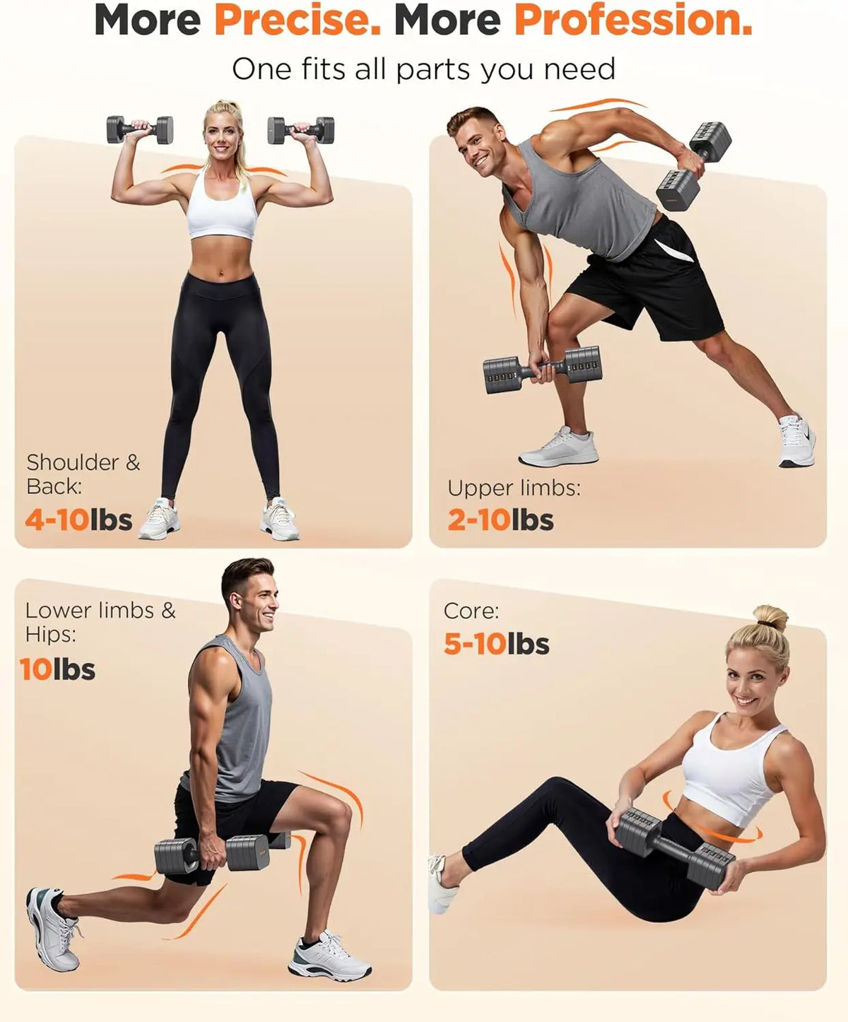 Fed Fitness Adjustable Dumbbells Set For Strength Training