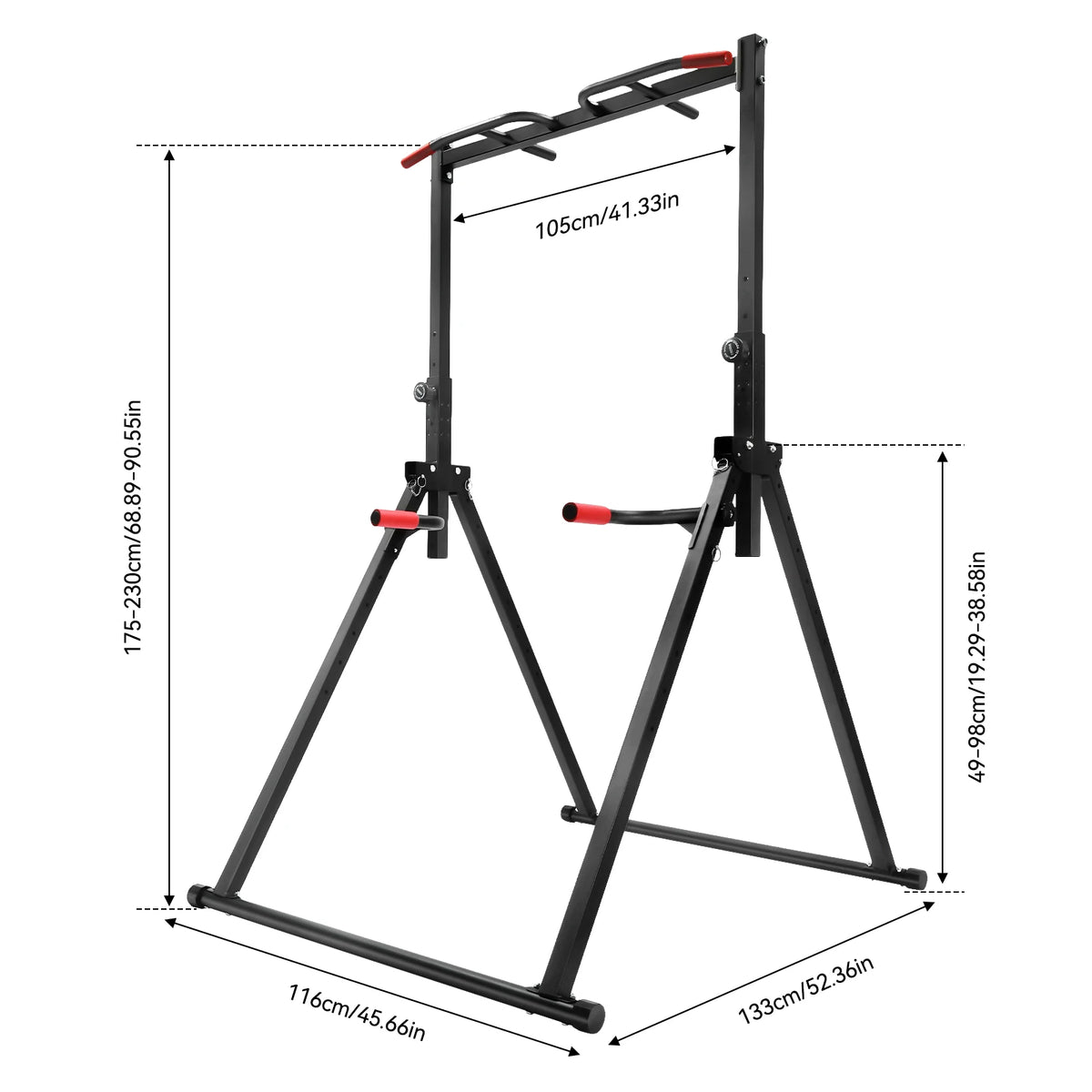 Adjustable Foldable Pull Up Bar Home Gym Station