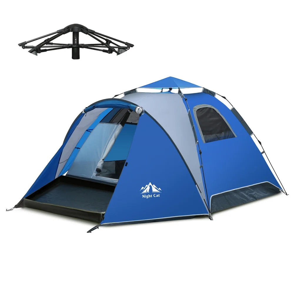 Night Cat Double Layer Automatic Waterproof Camping Tent