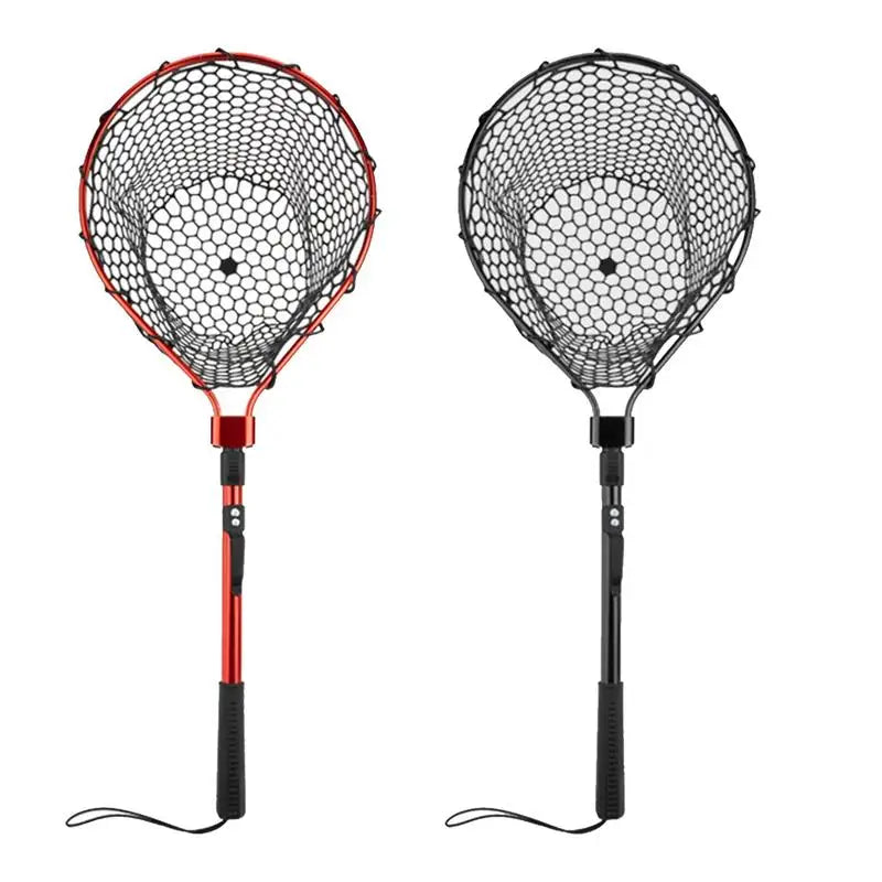 Folding Aluminum Fishing Net With Silicone Mesh And Handle