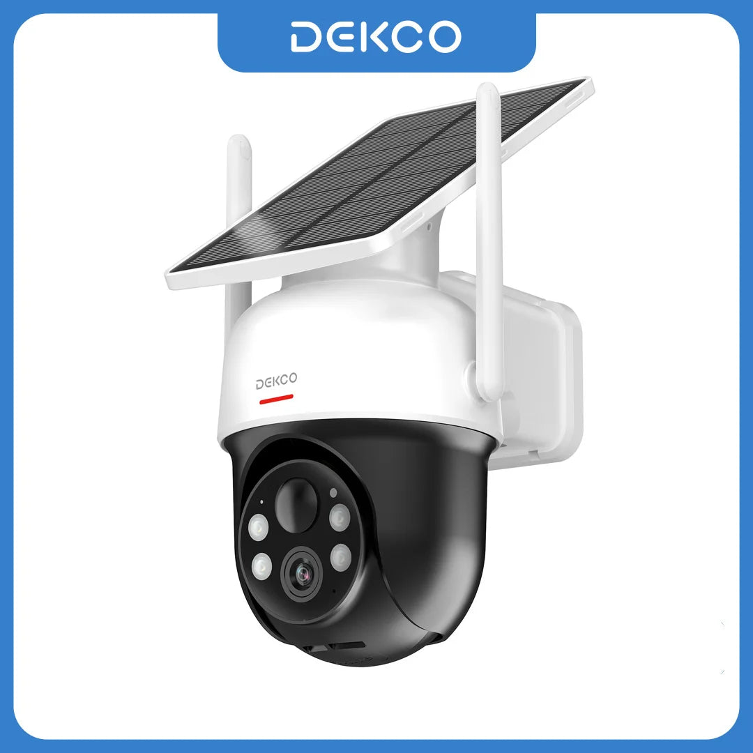 Dekco 3MP Solar WiFi Security Camera PTZ