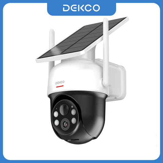 Dekco 3MP Solar WiFi Security Camera PTZ