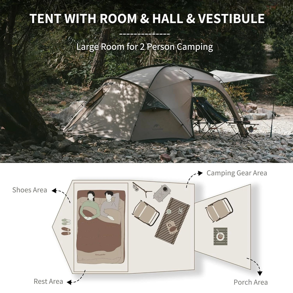 Naturehike Massif 2 Person Hot Tent With Stove Jack