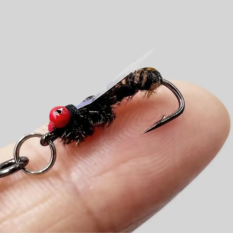 Ice Fishing Jig and Simulated Fly Hook Kit