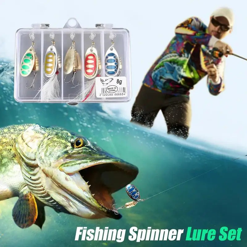 Metal Spinnerbait Fishing Lure Kit For Bass And Trout