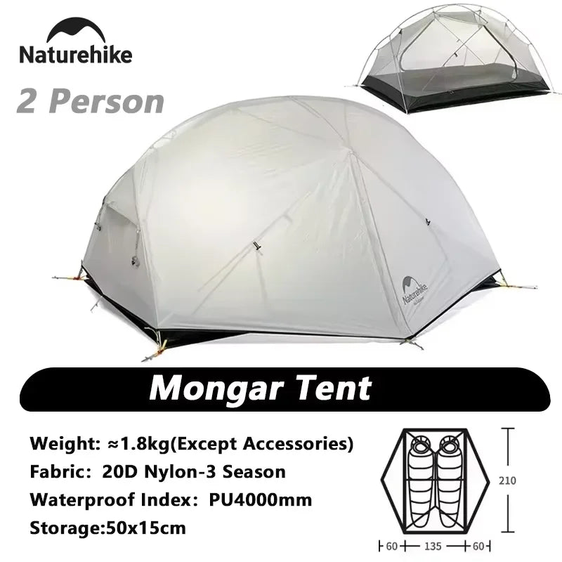 Naturehike Mongar 2 Person Waterproof Backpacking Tent