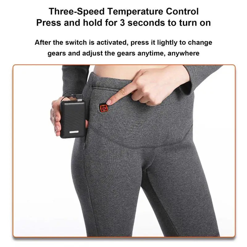 USB Heated Thermal Fleece Underwear Set