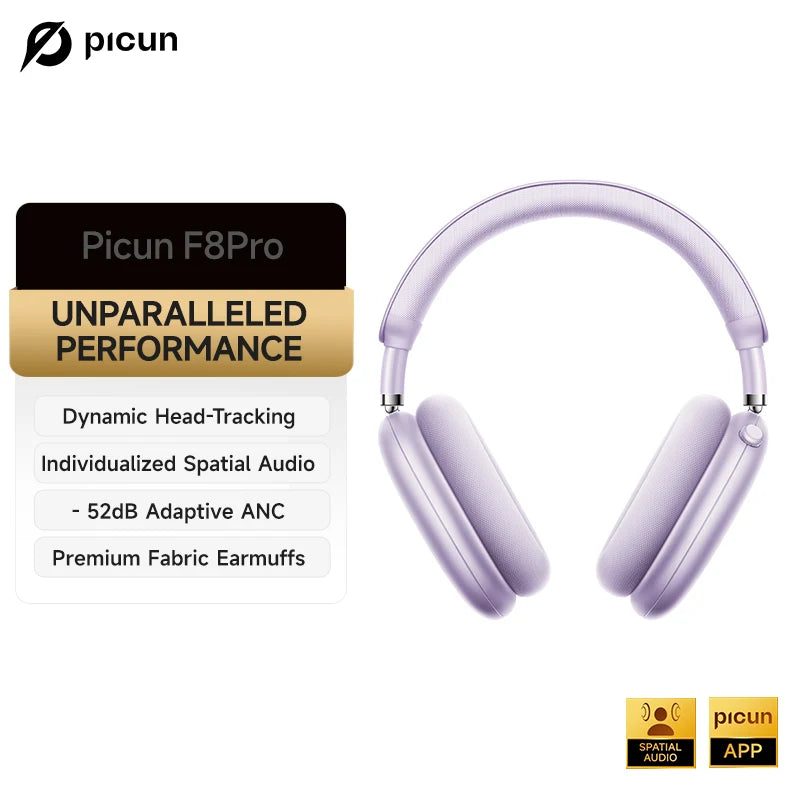 Picun F8 Pro Active Noise Canceling Wireless Headphones