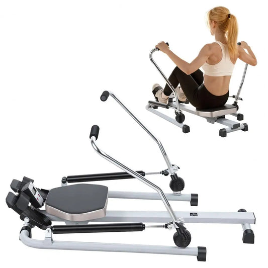 Hydraulic Rowing Machine With Lcd Console