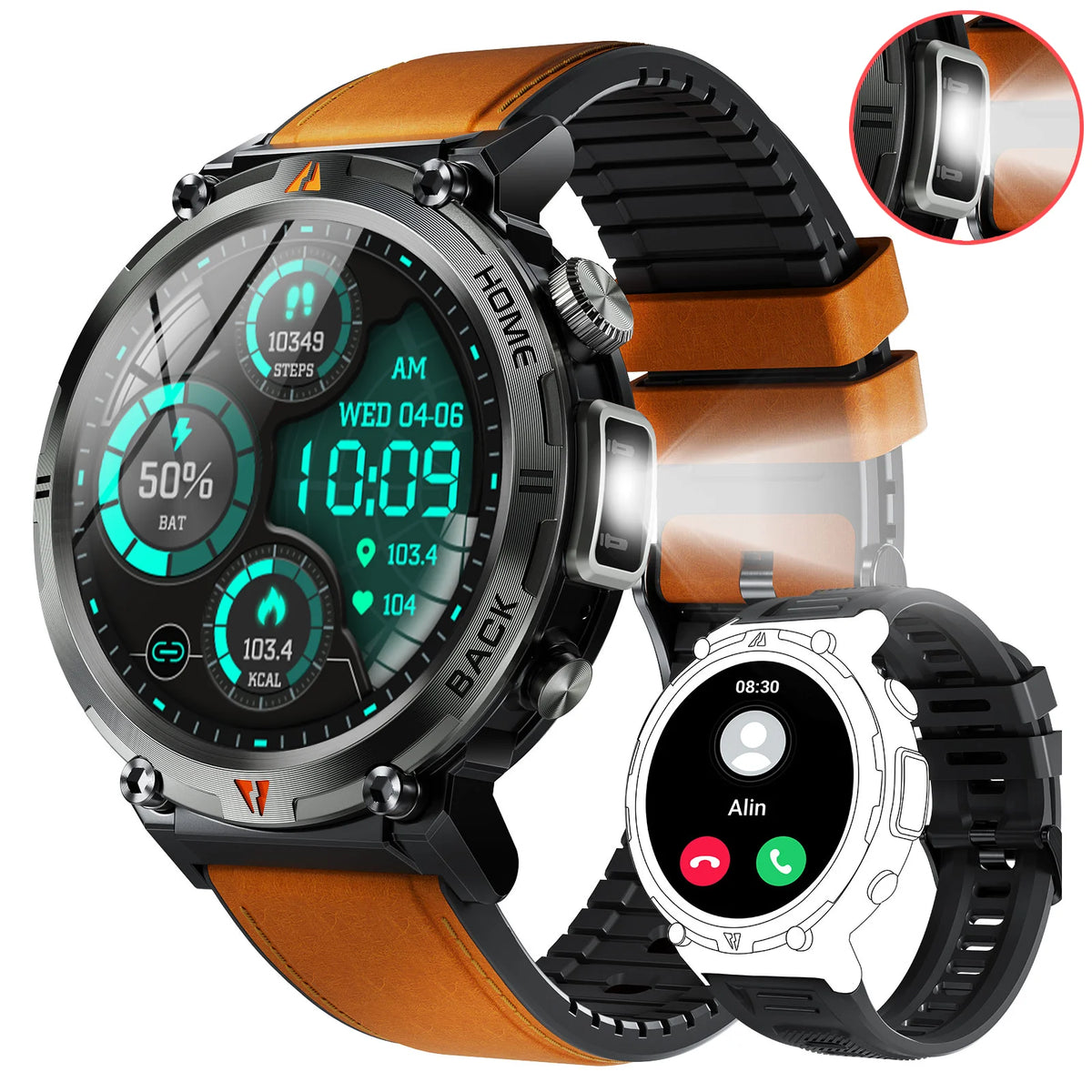 EIGIIS KE3 Bluetooth Smartwatch With Heart Rate Monitor