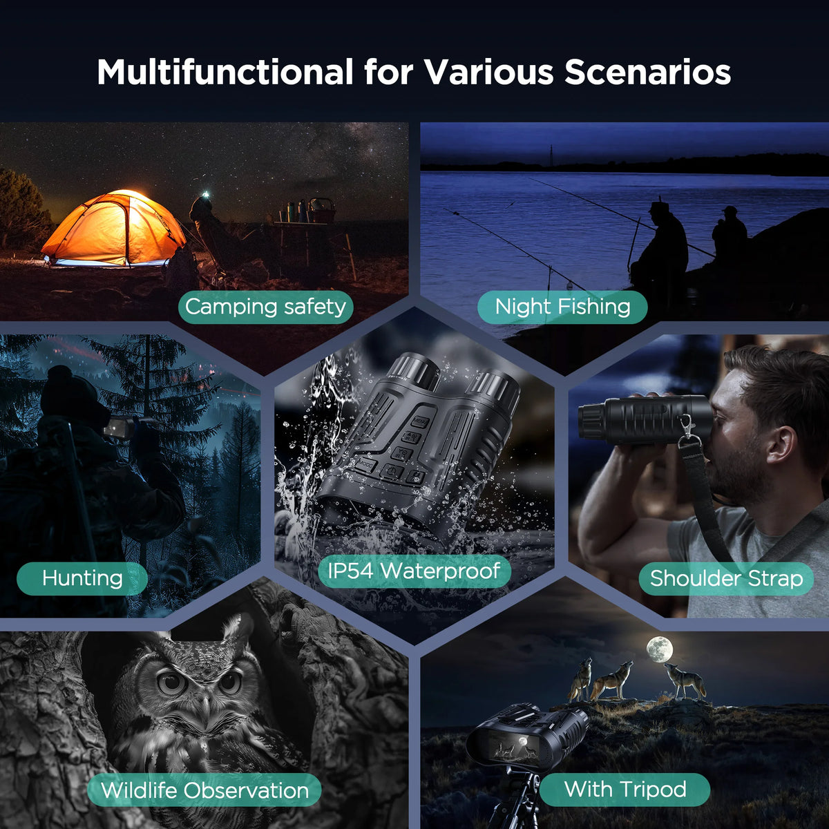 DIYIMIN Night Vision Binoculars With IR Illuminator