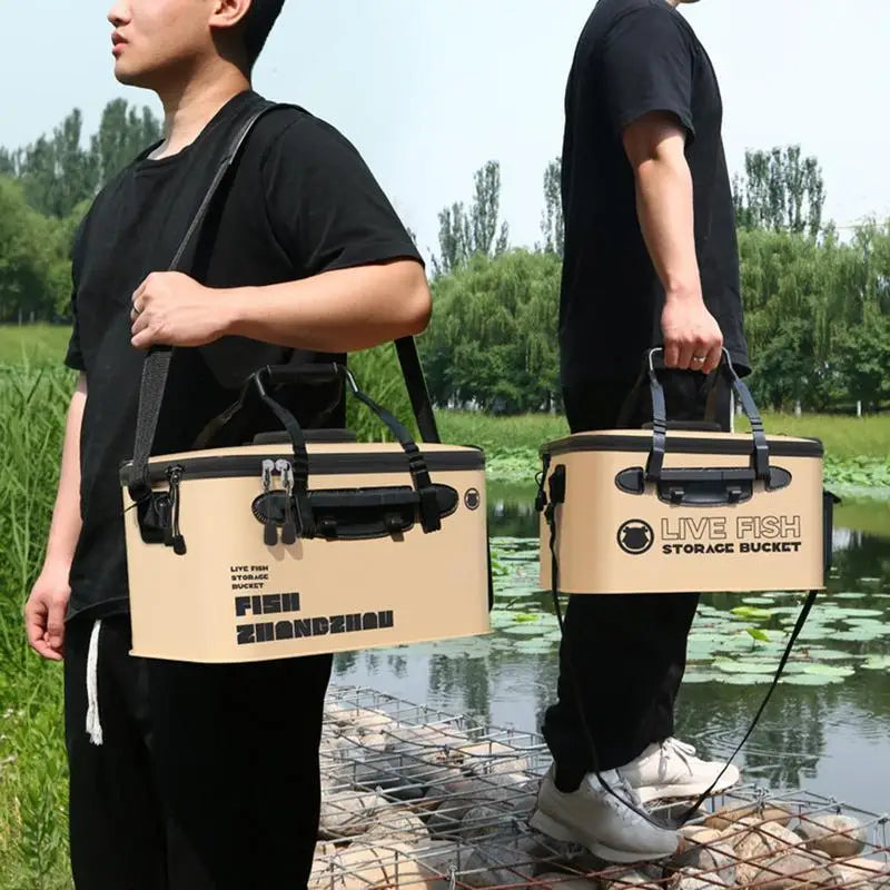 Folding EVA Live Fish Bucket Portable Water Tank