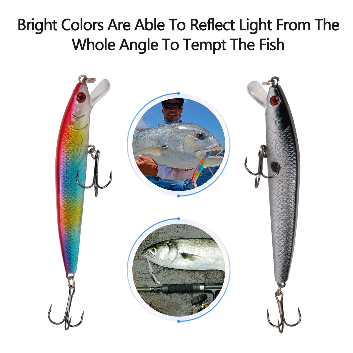 Minnow Hard Fishing Lures Set For Bass And Trout