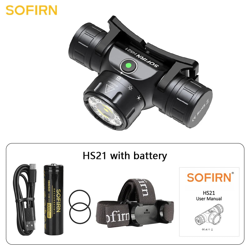 Sofirn HS21 2000lm Rechargeable LED Headlamp